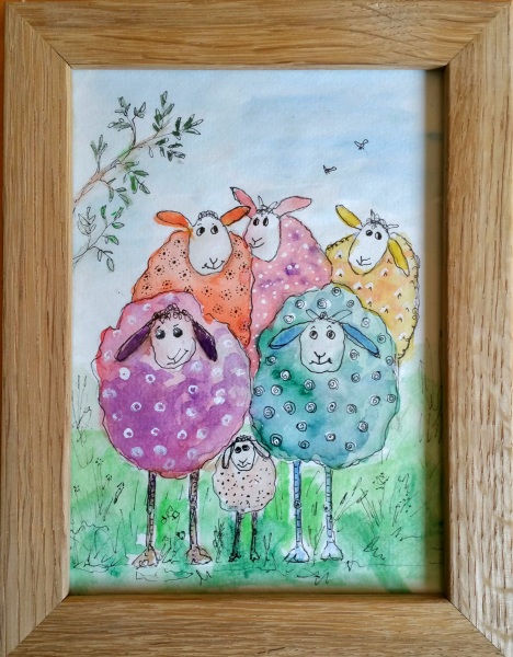 Schafe Familienfoto