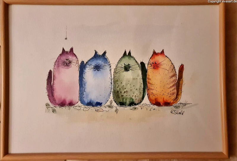 4 Katzen